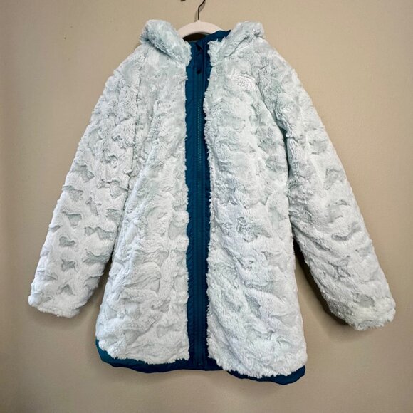 THE NORTH FACE MossBud Swirl Reversible Coat Girls M 10-12 Parka Winter Jacket - Picture 6 of 14